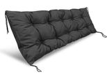 Cuscino Da Giardino 120X40 Cm Impermeabile Per Panchina Pallet Nero