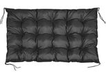 Cuscino Da Giardino 120X80 Cm Per Panchina Pallet Impermeabile Nero