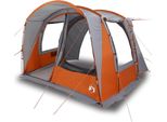 Vidaxl Tenda Per Auto 4 Persone Grigio E Arancione Impermeabile