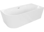 Mexen Mia Vasca Da Bagno Angolare Indipendente Destra 150 X 75 Cm, Bianca, Troppopieno Cromato - 52691507500P-01