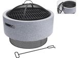 Caminetto Con Griglia Ambiance, Mgo, 52X38,5 Cm, Grigio/Nero