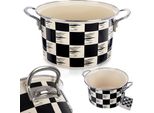 Orion Casseruola Smaltata Casseruola Smaltata Schachbrett 22 Cm 4 L