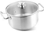 Casseruola Magichome Chloe, Pentola, 20 Cm, 3 Lit., Con Coperchio In Vetro, Acciaio Inox