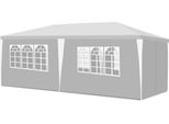 Gazebo Bettizia Con Finestre Con Pannelli Laterali 3 X 6 M Bianco