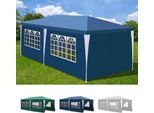 Izrielar Gazebo 3X6M Con Pareti Laterali Borsa Impermeabile Protezione Uv 50+Giardino Gazebo Tenda Da Giardino Tenda Da Festa Blu