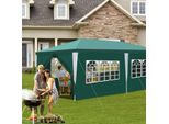 Bettizia 3X6M Gazebo Da Giardino Con Pannelli Laterali Tenda Portatile Impermeabile Con Tubo In Ferro, Blu