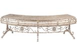 Panchina Da Giardino Clayre & Eef 157X55X48 Cm In Metallo Beige