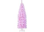 Albero Di Natale Artificiale A Matita Da 180 Cm Con 250 Led Bianchi Freddi Sottile Albero Di Natale Rosa