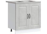 Syfax™ Mobile Da Cucina Kalmar Grigio Cemento 80 X 46 X 81,5 Cm