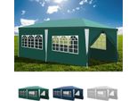 Izrielar 3 X 6M Padiglione Tenda Da Giardino Impermeabile, Protezione Uv 50+ Padiglioni E Tende Da Festa Con 4 Lati Per Campeggio / Giardino / Matrimonio / Spiaggia, Verde