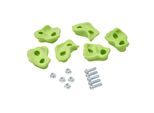 Set Di 5 Prese Da Arrampicata Tribecco Con Attacco - Per Pareti Da Arrampicata Indoor E Outdoor (Lime)