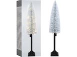 Albero Di Natale Artificiale Bianco Da 120 Cm Con 25 Luci Led Ed Effetto Neve