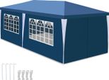 Aopunly 3X6M Gazebo Da Giardino Con Pannelli Laterali Tenda Portatile Impermeabile Con Tubo Di Ferro, Verde