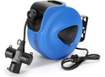 Avvolgicavo Jayseuw Avvolgicavo Automatico 20M+1,5M Modello IP44 A Tre Spine 250V Con Funzione Di Rincalzo Per Soffitti E Officine Con Montaggio A Parete