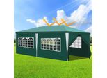 Tolletour 3X6M Gazebo Da Giardino Con Pannelli Laterali Tenda Portatile Impermeabile Con Tubo Di Ferro, Blu