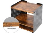 Supporto Per Stampante, Design A 3 Livelli, Spazio Di Archiviazione Regolabile, Marrone