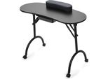 Jayseuw Tavolo Da Manicure Pieghevole 90 X 37 X 70 Cm Con Borsa Di Trasporto Tavolo Per Unghie Tavolo Da Manicure Per Ricostruzione Unghie Con Rotelle Nero