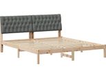 Vidaxl Struttura Letto Con Testiera Imbottita Marrone 180 X 200 Cm