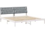Vidaxl Struttura Letto Con Testiera Imbottita Bianca 200 X 200 Cm