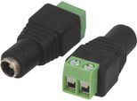 Presa Dc 2,1 X 5,5 Mm Con Clip Di Montaggio Connettore Adattatore Connessione Spina Cava Dc