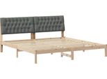Vidaxl Struttura Letto Con Testiera Imbottita Marrone 200 X 200 Cm
