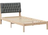 Vidaxl Struttura Letto Con Testiera Imbottita Marrone 100 X 200 Cm