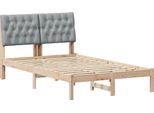 Vidaxl Struttura Letto Con Testiera Imbottita Marrone 120 X 190 Cm