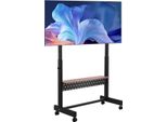Supporto Tv Vevor Con Rotelle, Per Schermi Da 1397-2540 Mm Con Ripiano, Fino A 92,99 Kg, Per Soggiorno, Camera Da Letto, Ufficio (Max. Vesa 800 X 600 Mm)