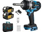 Avvitatore A Impulsi, Coppia 2800 N-M, Motore Brushless, Scatola Di Plastica Con 2 Batterie