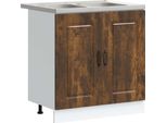 Syfax™ Mobile Da Cucina Kalmar 2 Pcs Marrone 80 X 46 X 81.5 Cm