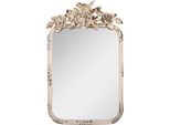 Clayre & Eef Specchio Da Tavolo 27X5X45 Cm Metallo Beige