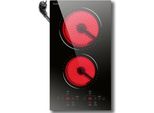 Piano Cottura In Vetroceramica, 2 Zone Di Cottura, Comandi Touchpad, Nero