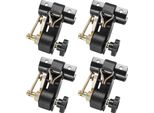 Cinghie Di Tensione Vevor Per Telaio Scala, 47,5-50,8 Mm, Attacco Tubo Rotondo Nero, 38 Mm X 2,25 M, Cinghie A Cricchetto Con Doppio Gancio A J, Portata 226,8 Kg, Con Chiusura A Fibbia (Confezione Da 4)