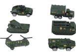 Veicoli Militari Pressofusi, Confezione Da 6, Giocattoli Dell'esercito, Vari Trasportatori, Carri Armati, Elicotteri, Autoblindo Per Ragazzi E Bambini Dai 3 Anni In Su