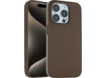 Custodia Per Iphone 15 Pro - Vera Pelle - Custodia Rigida/Cover Posteriore Accezz - Marrone Scuro