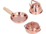3 Pezzi 1:12 Casa Delle Bambole Miniatura Bronzo Padella Pentola Bollitore Cucina Cucina Set Pentole Set