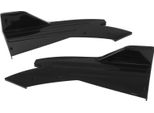 2PCS Auto Paraurti Posteriore Canard Lip Side Rock Splitter Spoiler Nero Lucido Universale