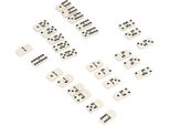 Set Di Domino, Domino Classico, 28 Pezzi, Amino Puzzle In Plastica Per Bambini E Bambine, Party