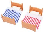 Letto A Castello Per Bambole Con Scala, Plastica, Casa Delle Bambole In Miniatura, Letto Matrimoniale Per Bambini, Regali, Letto Matrimoniale