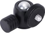 Testa A Sfera Per Mini Treppiedi Con Vite Da 1/4 Di Pollice E Adattatore Per Slitta A Contatto Caldo Per Fotocamere Dslr Luce Ad Anello Argento