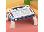 Lavagna Magnetica Da Disegno, Cancellabile, Abilità Educative, Sviluppo, Colorazione, Scarabocchio, Scrivania Con 4 Timbri Per Bambini E Bambine, Blu