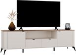 Topeshop Rtv Cabinet Cordoba 2S2S Cashmere Beige Oak Castello Tv Cabinet 2 Cassetti