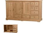 Teako Design Credenza In Teak Valbo 210X115Cm - Cassettiera In Legno Massiccio In Stile Country Con Cassetti E Ante - Resistente Alle Intemperie Certificata Flegt