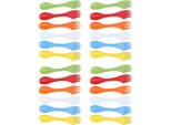 Set Di 24 Pezzi 3 In 1 Coltello-Forchetta-Cucchiaio Multifunzionale In Plastica Per Attività All'aperto