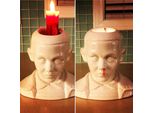 Nosebleeding Head Resin Candle Holder Portacandele Scultura Decor Casa Desktop Craft Ornamenti