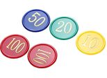 160 Fiches Da Poker In Plastica In Tagli Da 10, 20, 50, 100, Grandi Numeri Per Gettoni, Monete, Giochi Da Tavolo