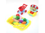 Bambini Simulazione Registratore Di Cassa Giocare Giocattolo Carrello Della Spesa Per Il Bambino Oltre 3 Anni22Pcs