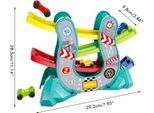 Rampa Per Auto, Pista Giocattolo Per Corse Click-Clack Con 4 Auto E Parcheggio, Giocattolo Educativo Per Bambini, Regali Interattivi Per Genitori E Bambini
