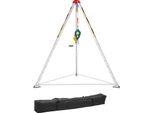 Succebuy Set Di Treppiedi Per Spazi Confinati, Treppiedi Di Salvataggio Con Dispositivo Di Sollevamento, Verricello Con Cavo Da 544 Kg, Sistema Di Salvataggio Con Protezione Anticaduta, Cavo Da 30 M, Altezza Di Lavoro 1,34-2,15 M