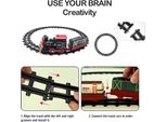 Set Di Binari Natalizi Giocattolo Per Bambini Con Luci E Suoni, Modello Di Treno A Vapore Retrò